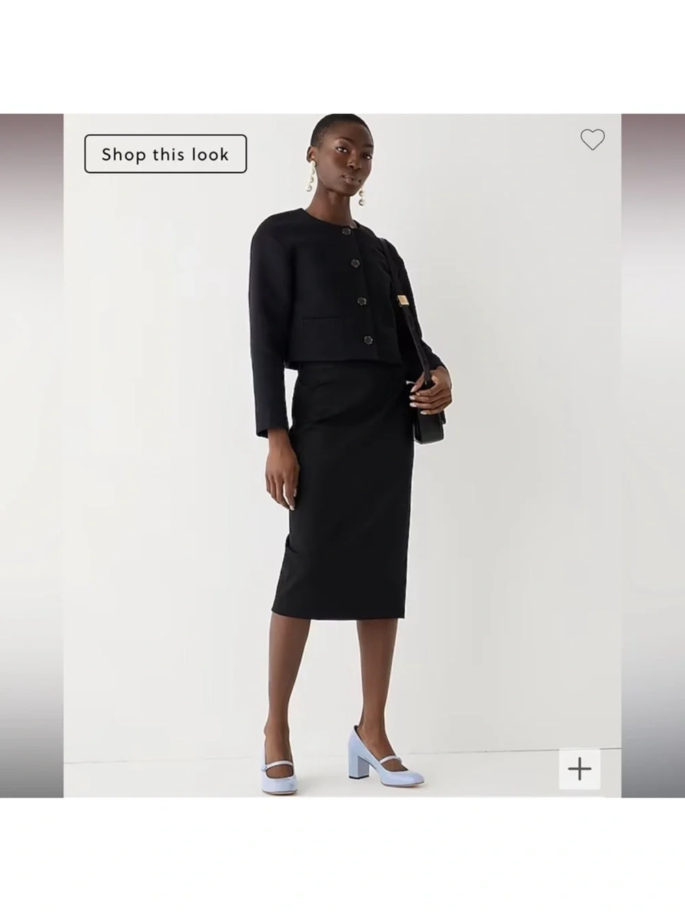 NWOT J. Crew 2 Piece Blazer & Skirt Sz 4P Black
